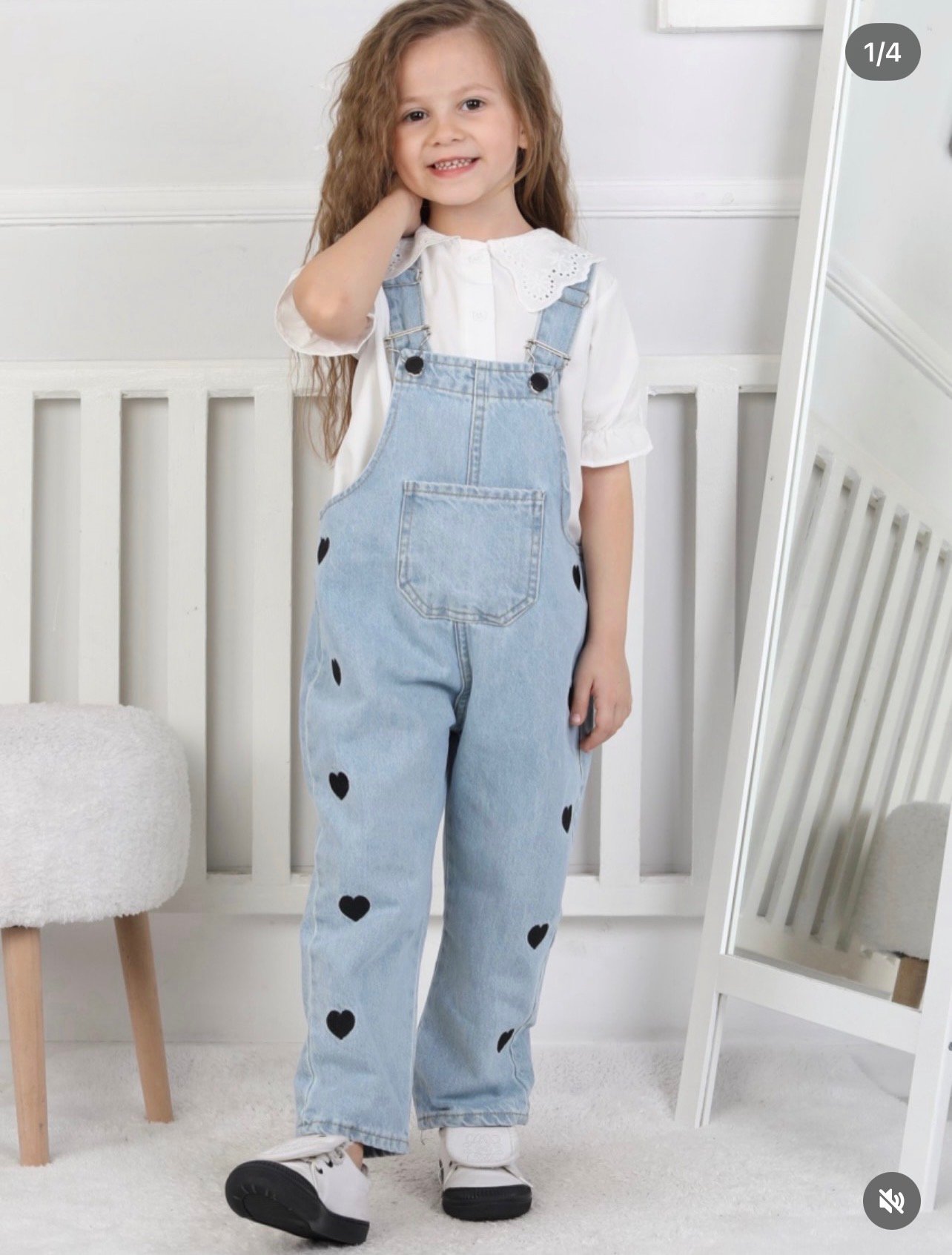 Salopette cœur noir 