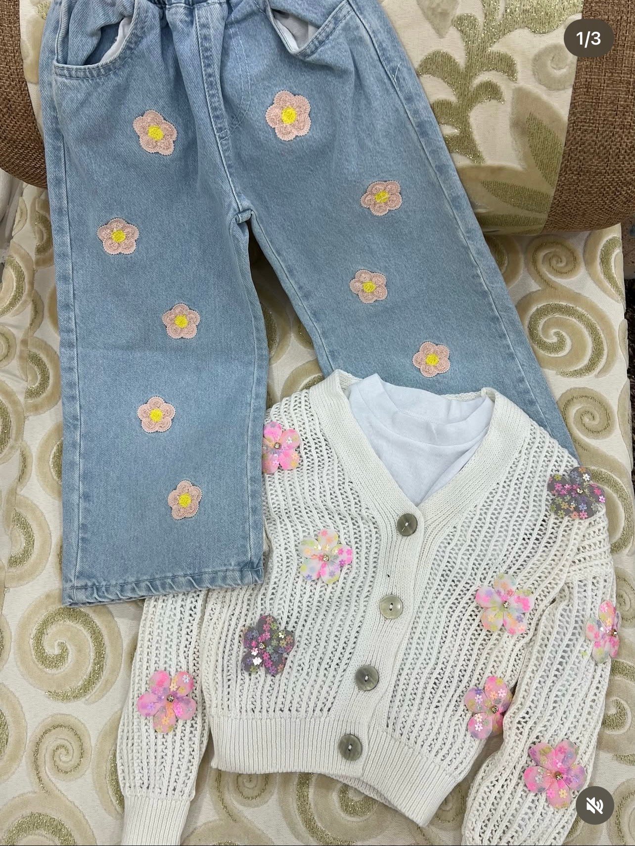 Ensemble pantalon à fleur 