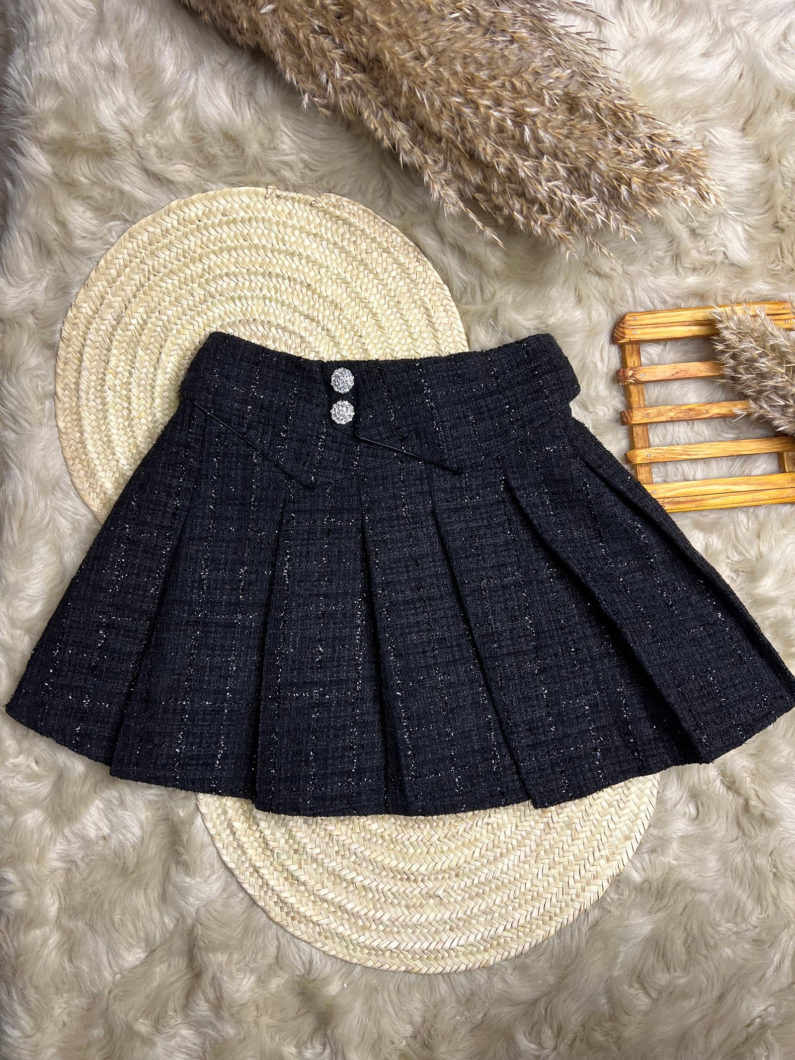 Jupe Channel plissé 